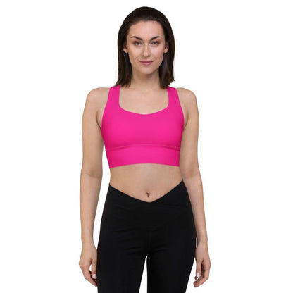 Fuchsia Pink - Longline sports bra - JML Design Yoga
