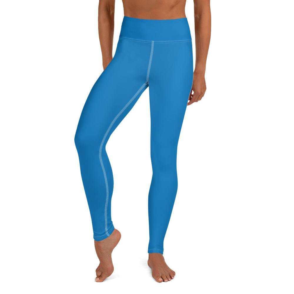 French Blue -  High Waist Yoga Leggings - JML Design Yoga