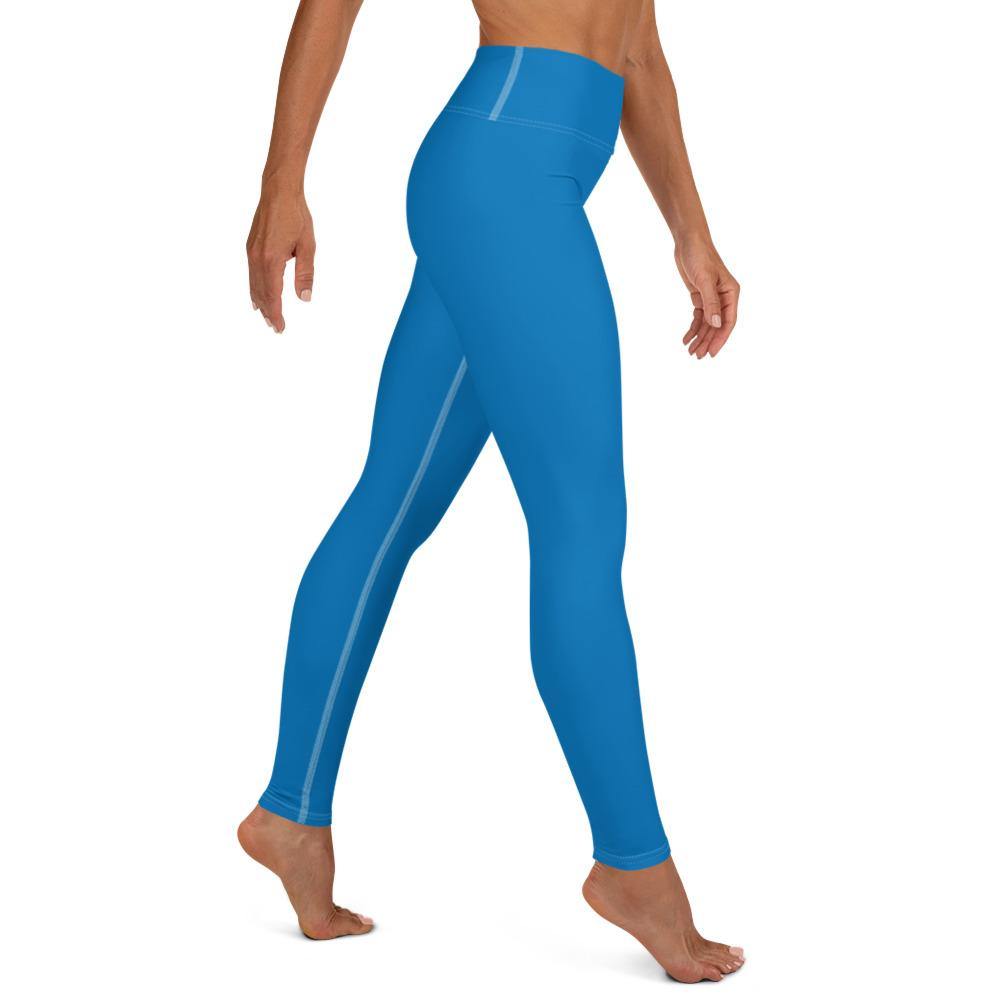 French Blue -  High Waist Yoga Leggings - JML Design Yoga