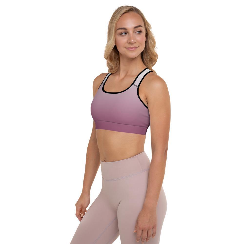 Warm Pink Fade - Padded Sports Bra - JML Design Yoga
