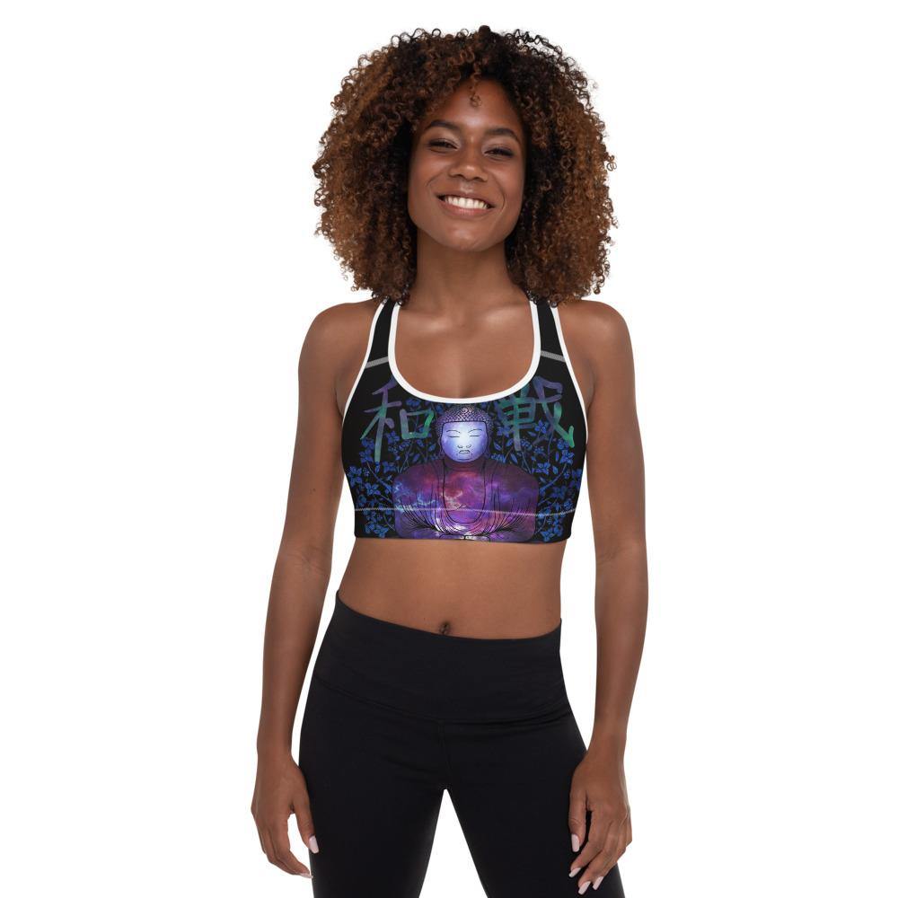 Buddha Nothing is Lost in The Universe - Padded Sports Bra - JML Design Yoga