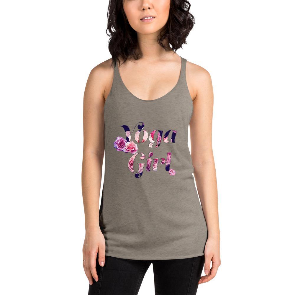 Yoga Girl Roses - Women's Racerback Tank - JML Design Yoga