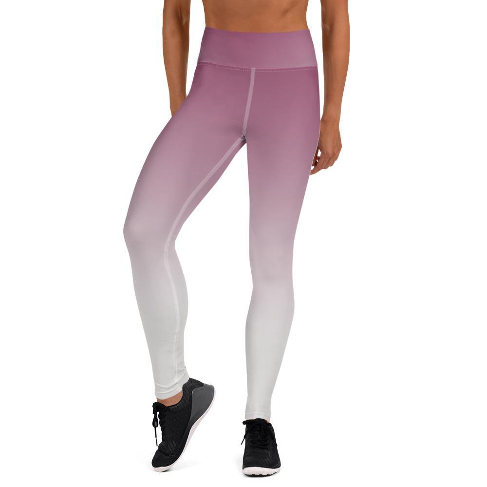 Warm Pink Fade - High Waist Yoga Leggings - JML Design Yoga