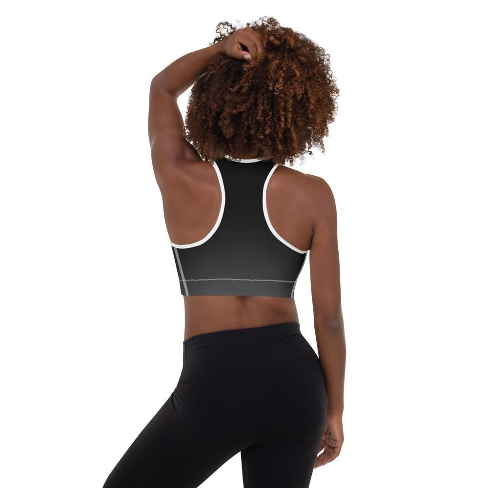 Black Fade Lace - Padded Sports Bra - JML Design Yoga