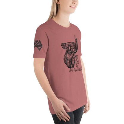 Help Save Australia Koala Free Hugs - Short-Sleeve Unisex T-Shirt - JML Design Yoga