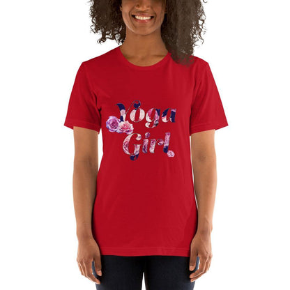 Yoga Girl Roses - Short-Sleeve Unisex T-Shirt - JML Design Yoga