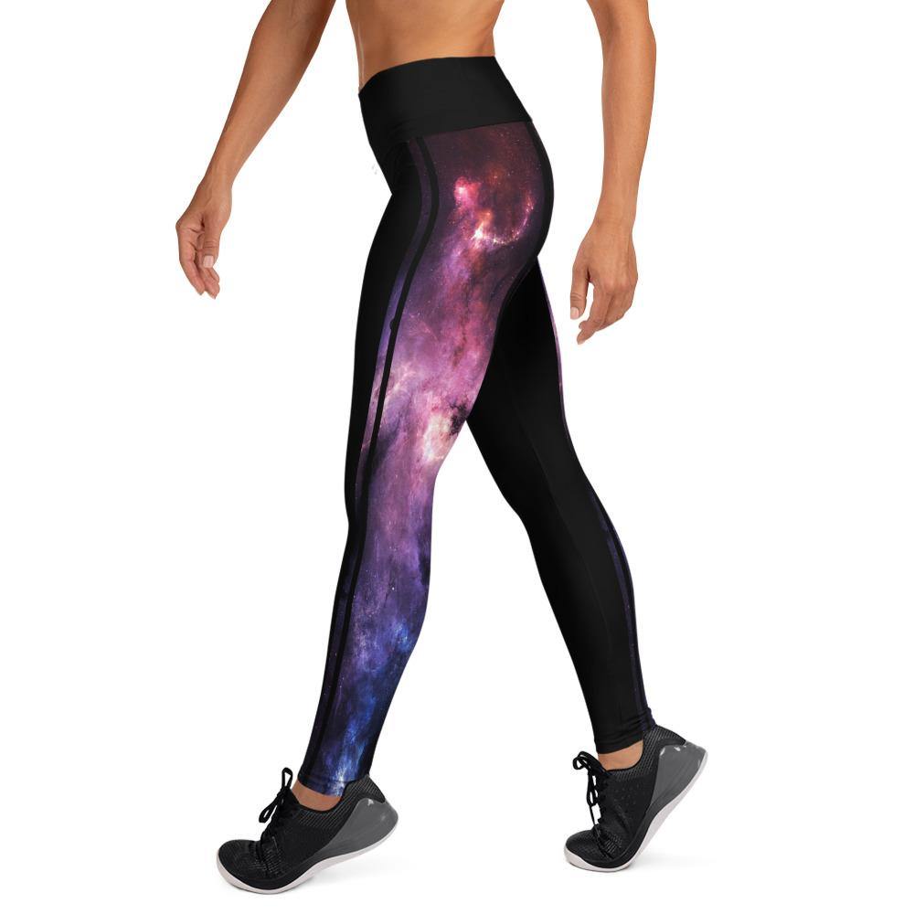 Purple Nebula - High Waist Leggings - JML Design Yoga