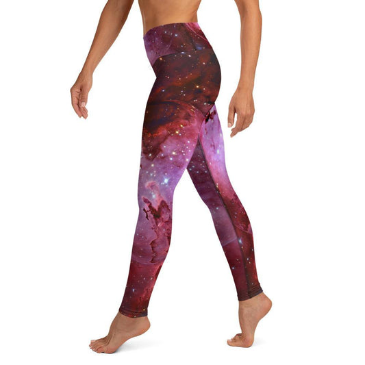 Celestial Storm Red - High Waist Yoga Leggings - JML Design Yoga
