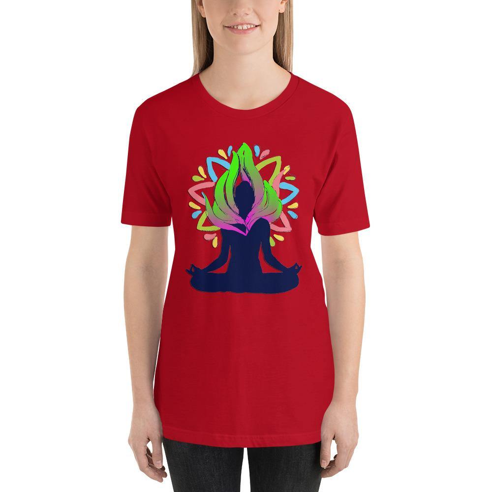Yoga Peace and Energy Flow - Short-Sleeve Unisex T-Shirt - JML Design Yoga