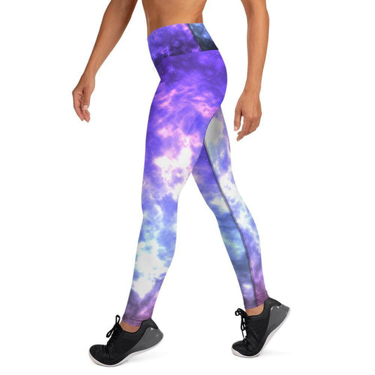 Celestial Storm Purple - High Waist Yoga Leggings - JML Design Yoga