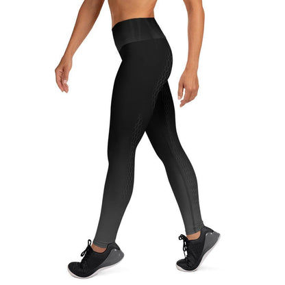 Black Fade Lace - High Waist Yoga Leggings - JML Design Yoga