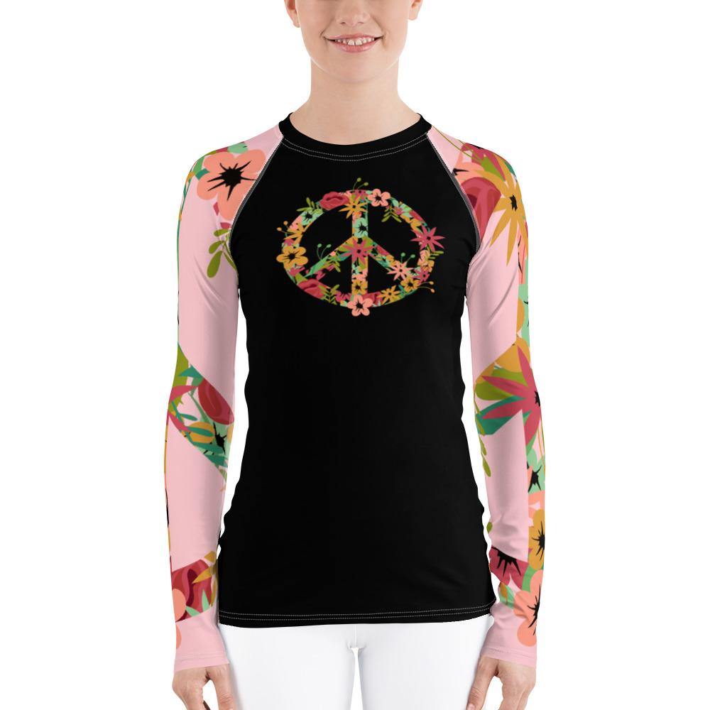 Flower Peace - Women's Rash Guard - JML Design Yoga