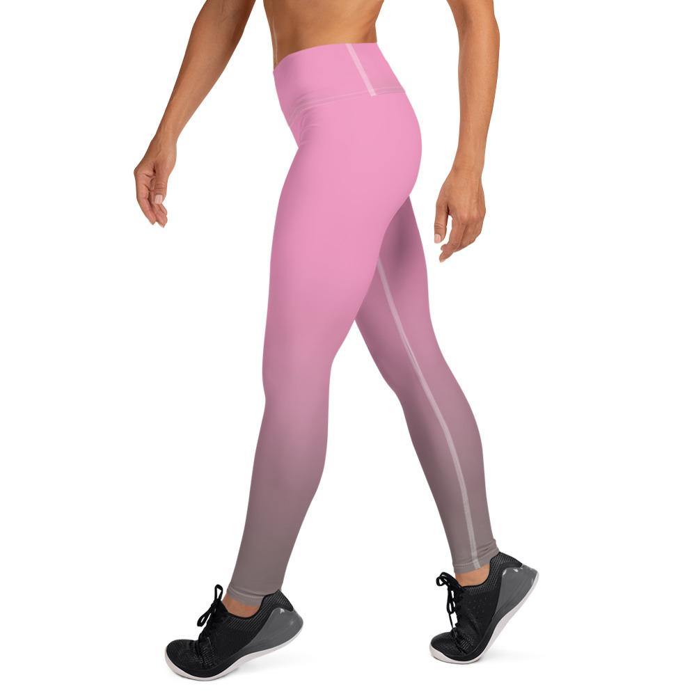 Pink Fade - High Waist Yoga Leggings - JML Design Yoga
