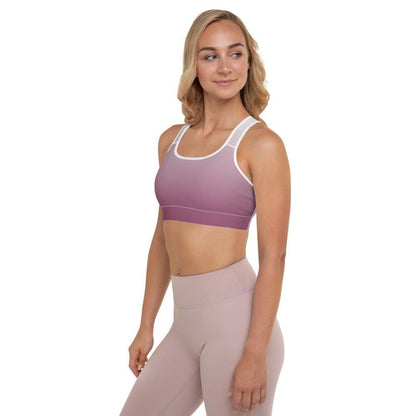 Warm Pink Fade - Padded Sports Bra - JML Design Yoga