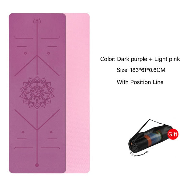 6mm Mandala Yoga Mat with Position Lines – Yogasity