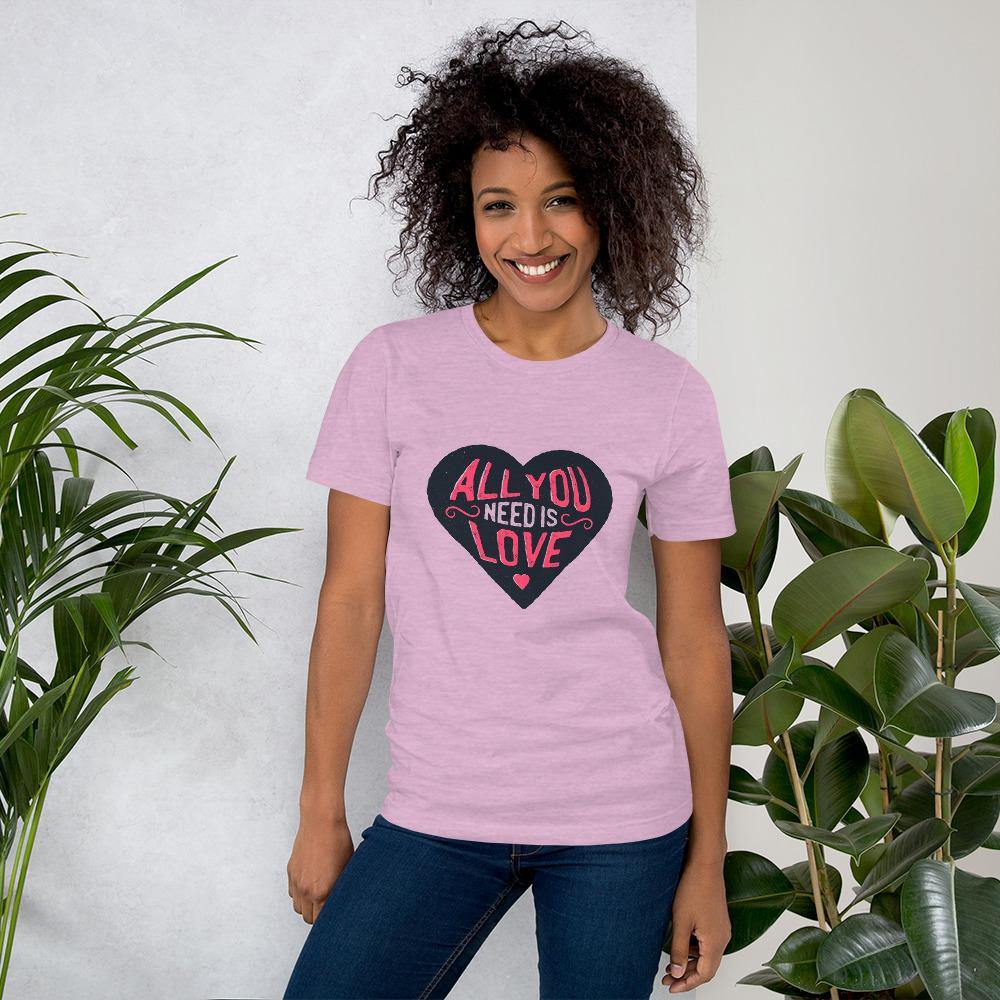 All You Need is Love - Short-Sleeve Unisex T-Shirt - Yogasity
