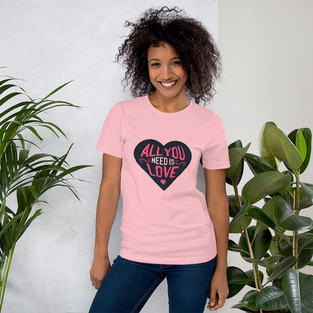 All You Need is Love - Short-Sleeve Unisex T-Shirt - Yogasity